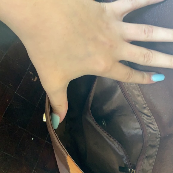 Leopard cowhide color blocked envelope bag - Picture 5 of 10